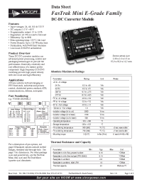 Datasheet V24B24E48B manufacturer Vicor